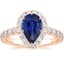 14K Rose Gold Estelle Halo Diamond Ring (3/4 ct. tw.), smalltop view