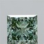 5.24 Ct. Fancy Vivid Green Princess Lab Grown Diamond