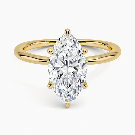 18K Yellow Gold Freesia Six-Prong Solitaire Ring