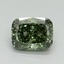 1.05 Ct. Fancy Vivid Green Cushion Lab Grown Diamond