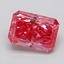 0.87 Ct. Fancy Vivid  Pink Radiant Lab Grown Diamond