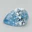 1.00 Ct. Fancy Vivid Blue Pear Lab Grown Diamond