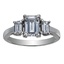 Custom Three Stone Emerald Ring
