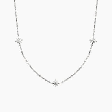 Sol Starburst Diamond Station Necklace (1/5 ct. tw.)
