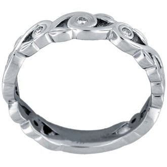 Custom Vine Band with Bezel-Set Diamonds