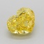 0.78 Ct. Fancy Vivid Yellow Heart Lab Grown Diamond
