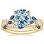 18KY Aquamarine Luxe Willow Sapphire and Diamond Bridal Set (1/4 ct. tw.), smalltop view
