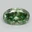 0.92 Ct. Fancy Vivid Green Oval Lab Grown Diamond