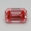 0.77 Ct. Fancy Vivid Pink Emerald Lab Grown Diamond