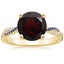 18K Yellow Gold Petite Luxe Twisted Vine Sapphire and Diamond Ring (1/8 ct. tw.), smalltop view