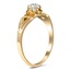 The Delevan Ring, smalltop view on a hand