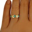 The Tomasina Ring, smallzoomed in top view on a hand