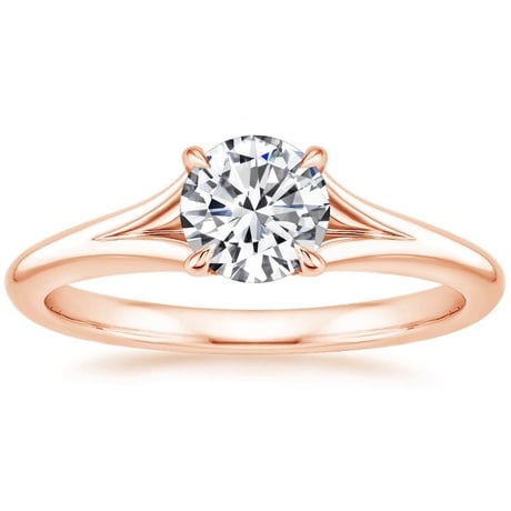 14K Rose Gold Reverie Ring with Flair Diamond Ring (1/6 ct. tw.)