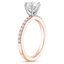 14K Rose Gold Six Prong Petite Shared Prong Diamond Ring (1/5 ct. tw.), smallside view