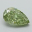 1.15 Ct. Fancy Vivid Green Pear Lab Grown Diamond
