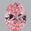 1.42 Ct. Fancy Vivid  Pink Oval Lab Grown Diamond