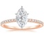 14K Rose Gold Ballad Three-Quarter Coverage Diamond Ring (1/4 ct. tw.), smalltop view