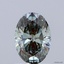 1.01 Ct. Fancy Intense Blue Green Oval Lab Grown Diamond