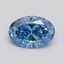 1.01 Ct. Fancy Vivid Blue Oval Lab Grown Diamond