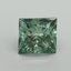 2.02 Ct. Fancy Vivid Green Princess Lab Grown Diamond