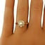 The Beatrix Ring, smalltop view on a hand