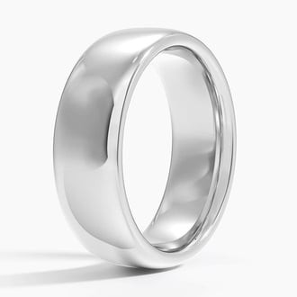 Low Profile 6.5mm Wedding Ring in Platinum