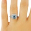 The Peony Ring, smalltop view on a hand