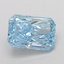 1.57 Ct. Fancy Vivid Blue Radiant Lab Grown Diamond