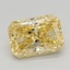 1.02 Ct. Fancy Vivid  Yellow Radiant Lab Grown Diamond