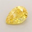 0.87 Ct. Fancy Vivid Yellow Pear Lab Grown Diamond