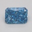 0.83 Ct. Fancy Vivid Blue Radiant Lab Grown Diamond