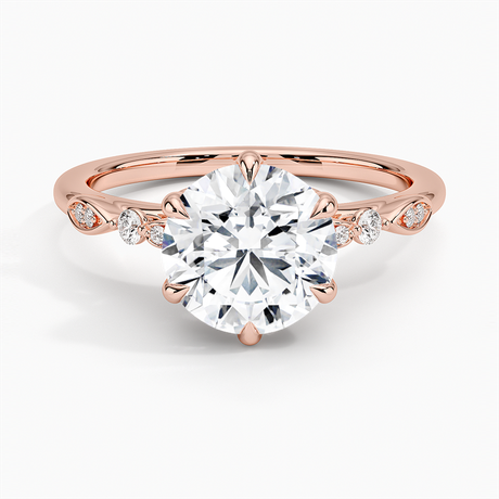 14K Rose Gold Rochelle Diamond Ring