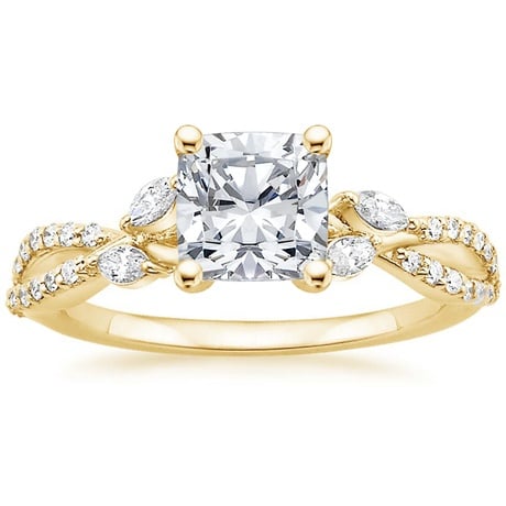 18K Yellow Gold Luxe Willow Diamond Ring (1/4 ct. tw.) with Luxe Winding Willow Diamond Ring (1/4 ct. tw.)