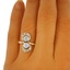 The Octavia Ring, smalltop view on a hand