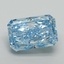 6.14 Ct. Fancy Vivid Blue Radiant Lab Grown Diamond