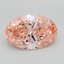 3.00 Ct. Fancy Vivid  Pink Oval Lab Grown Diamond
