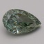 3.96 Ct. Fancy Vivid Green Pear Lab Grown Diamond