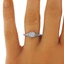 The Tempietta Ring, smalltop view on a hand