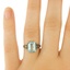 The Lumiere Ring, smalltop view on a hand