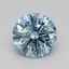 0.56 Ct. Fancy Vivid Blue Round Lab Grown Diamond