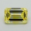 0.91 Ct. Fancy Vivid Yellow Emerald Lab Grown Diamond