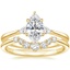 18K Yellow Gold Aria Contoured Diamond Bridal Set