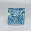 3.67 Ct. Fancy Vivid Malibu Blue Princess Lab Grown Diamond