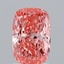 1.97 Ct. Fancy Vivid Orangy Pink Cushion Lab Grown Diamond