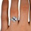 The Kiral Ring, smallzoomed in top view on a hand