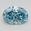 1.55 Ct. Fancy Vivid Blue Oval Lab Grown Diamond