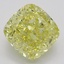 2.58 Ct. Fancy Intense Yellow Cushion Diamond
