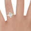 18K Yellow Gold Miroir Diamond Ring, smallzoomed in top view on a hand