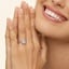 18K White Gold Reina Halo Diamond Ring, smalladditional view 1