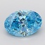 3.70 Ct. Fancy Vivid Blue Oval Lab Grown Diamond